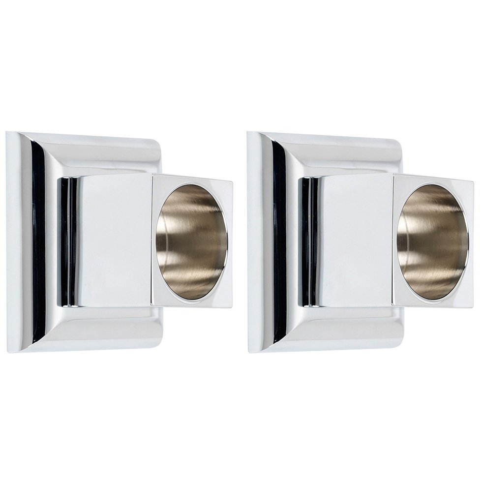 Bath Shower Rod Brackets (Sold by the Pair) in Polished Chrome
