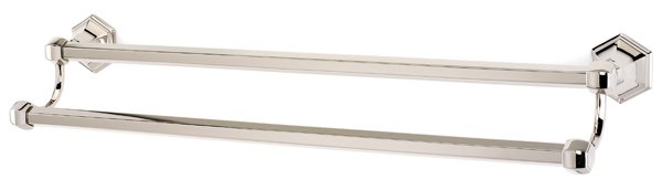 24" Double Towel Bar in Polished Nickel