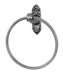 7" Towel Ring in Antique Pewter