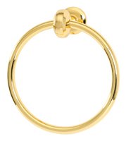 7" Towel Ring in Polished Brass