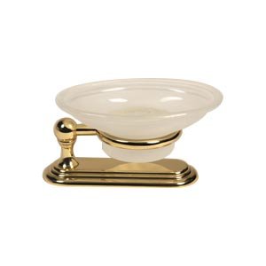 Counter Top Soap Dish in Polished Brass