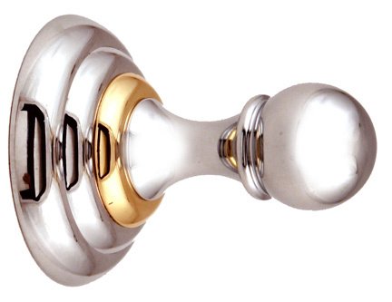 Robe Hook in Polished Chrome/Gold