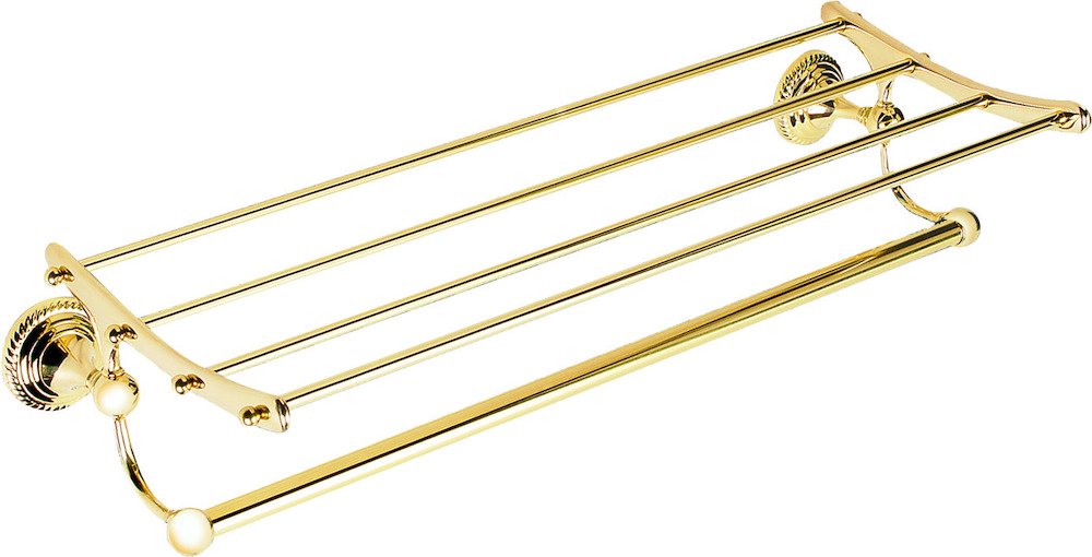 24" Towel Rack in Polished Brass