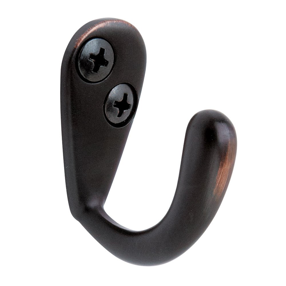 Single Small Prong Hook in Oil Rubbed Bronze