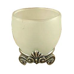 Bathroom Accessory Corinthia Votive in Pewter with Maple Wash