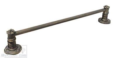 Bathroom Accessory Bamboo 30" Towel Bar in Pewter with Bronze Wash