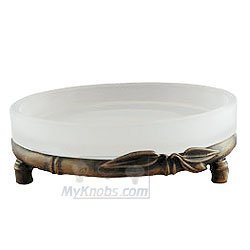 Bathroom Accessory Vanity Top Bamboo Soap Dish in Black with Chocolate Wash