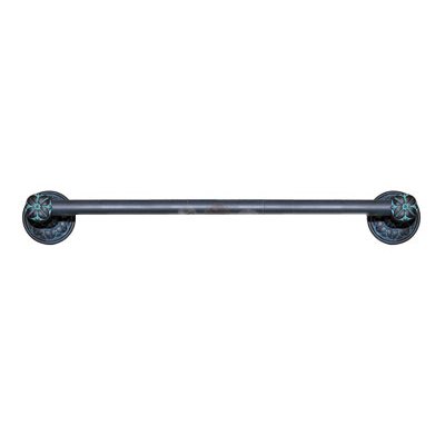 Bathroom Accessory Pompeii 24" Towel Bar in Pewter with Maple Wash
