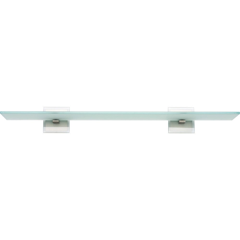 24" Bathroom Shelf in Brushed Nickel and Frosted Glass