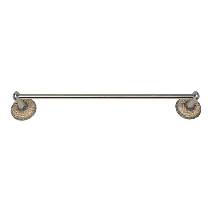 18" Towel Bar in Bamboo and Brushed Nickel