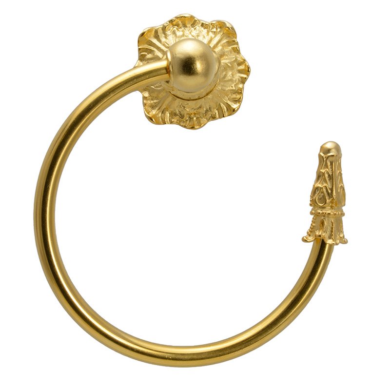 Swing Smooth Towel Ring Right in Satin Gold