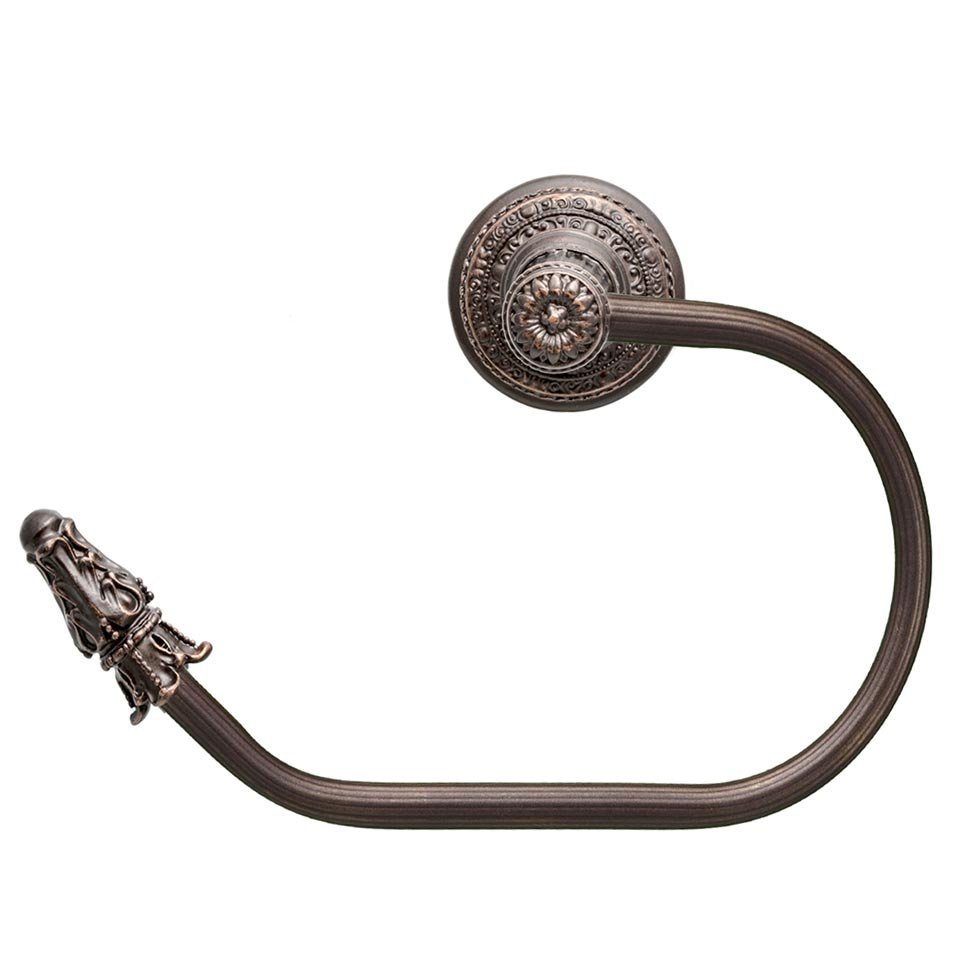 Acanthus Ii Swing Tissue Reeded Ring Left Rosette Style in Antique Brass