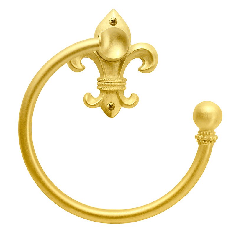 Towel Ring Right in Satin Gold