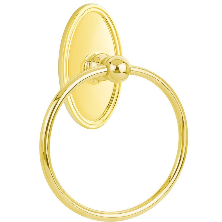 Oval Towel Ring in Lifetime Brass