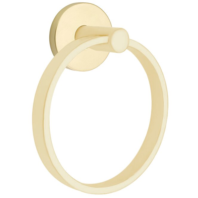 Small Disk Towel Ring in Satin Brass