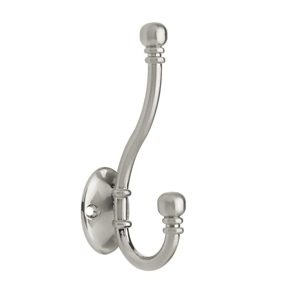 Ball-End Coat and Hat Hook in Satin Nickel
