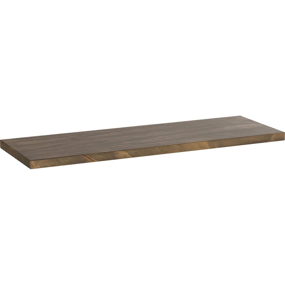 24" Solid Wood Shelf (Pine) in Medium Wood Stain