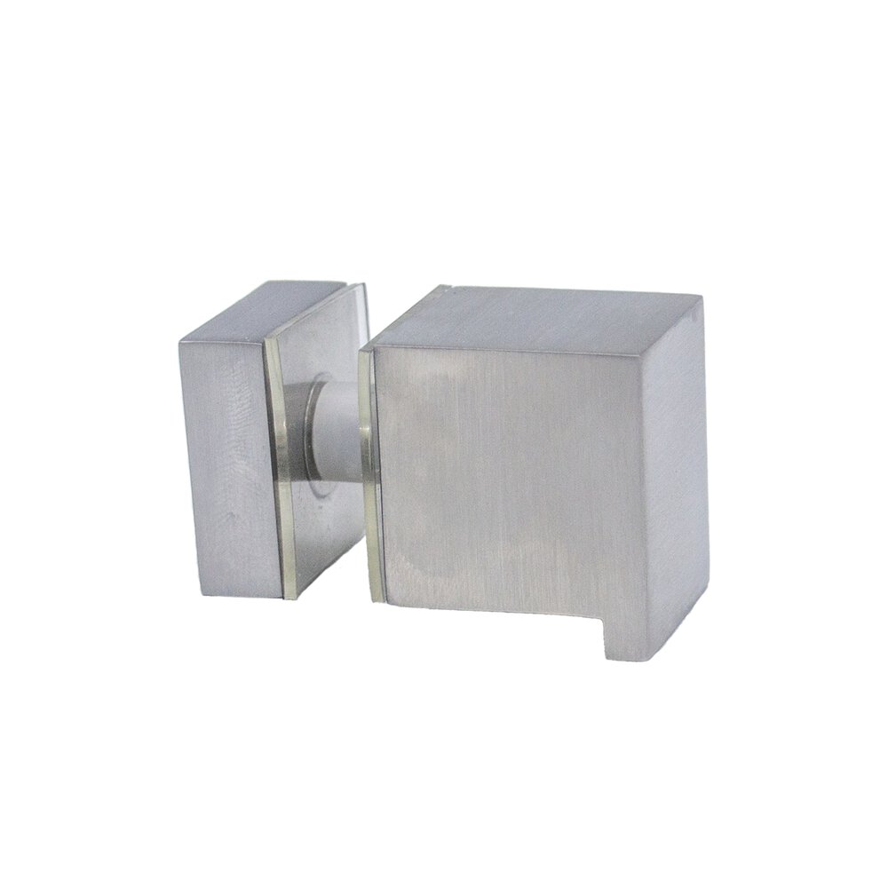 1 3/16" Square Shower Door Knob in Satin Stainless Steel
