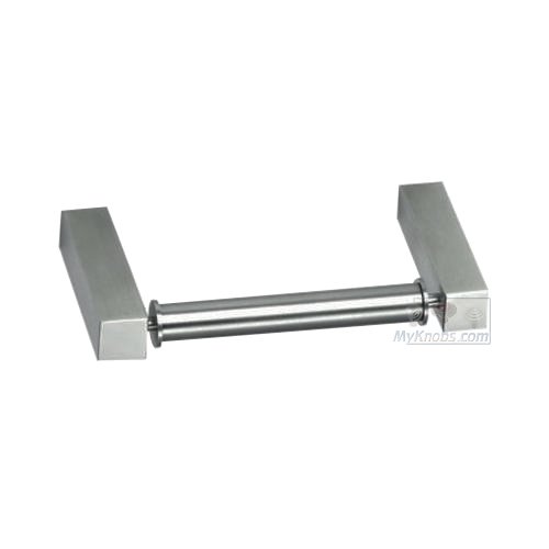 Toilet Roll Holder with Square Post in Satin Stainless Steel