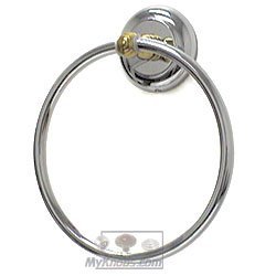Towel Ring in Two-Tone Brass and Chrome
