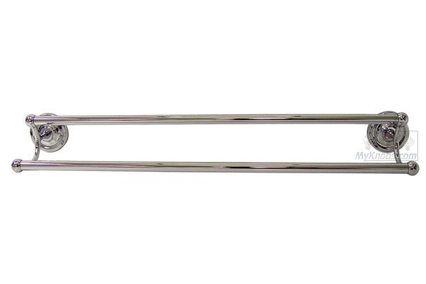 24" Double Towel Bar in Polished Chrome