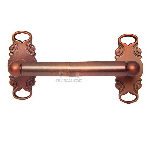 Two Post Tissue Paper Holder in Distressed Copper