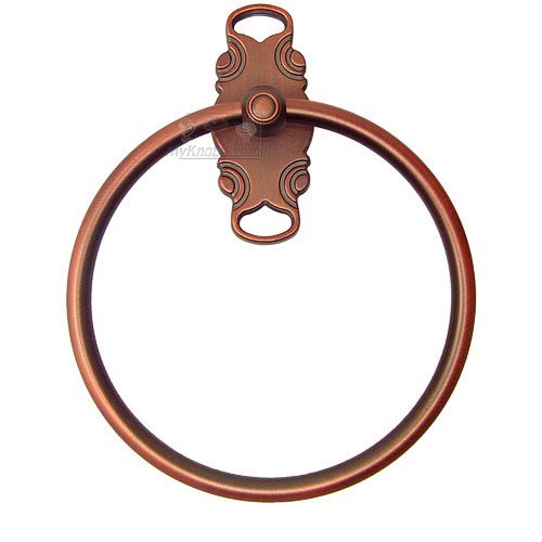 Towel Ring in Distressed Copper