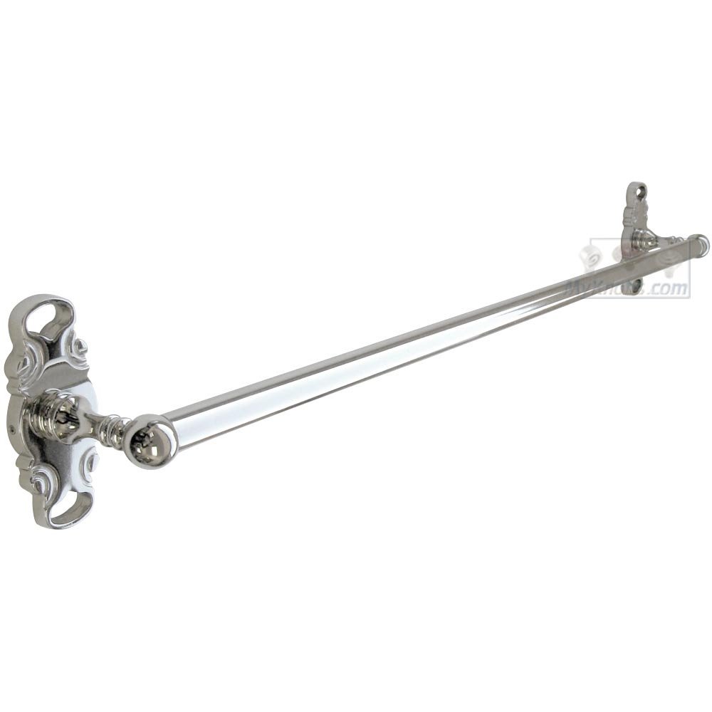 24" French Curve Base Towel Bar in Polished Nickel
