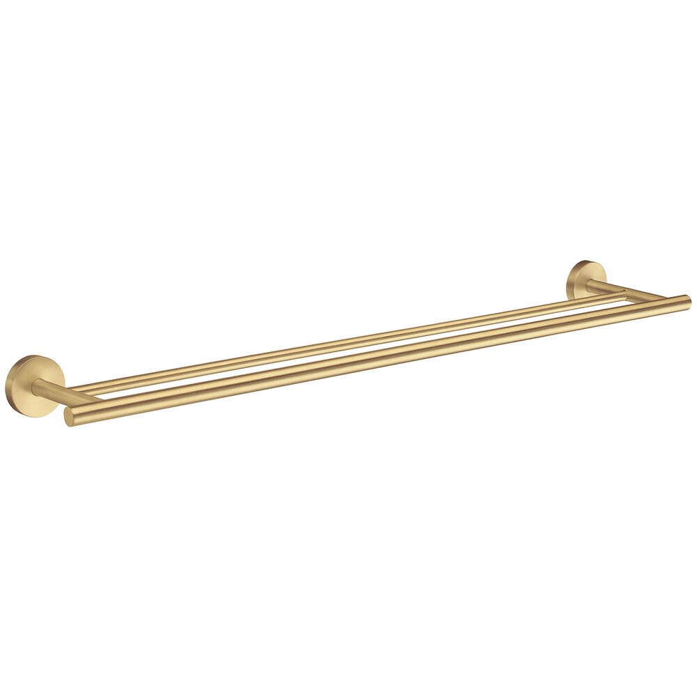 25" Double Towel Bar in Brushed Brass
