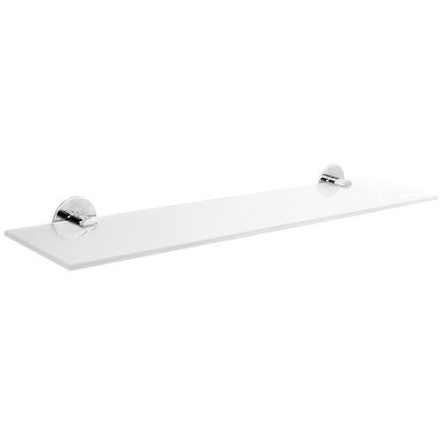 24" Frosted Glass Shelf with Bracket in Polished Chrome