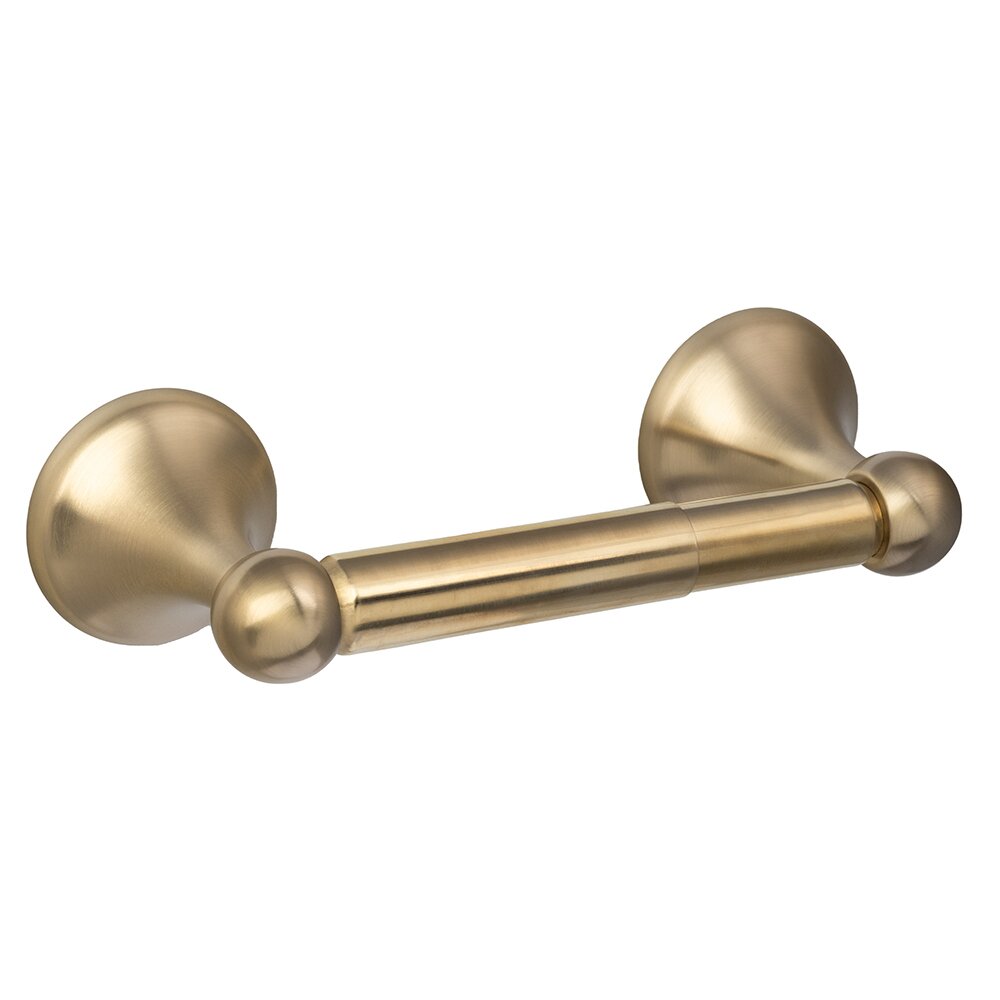 Two-Post Toilet Paper Holder in Satin Brass