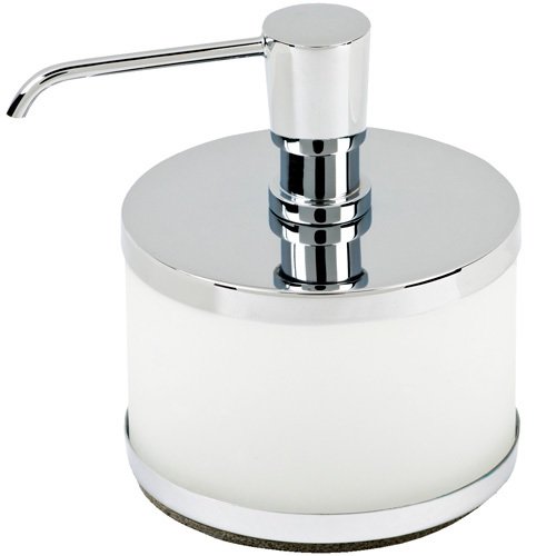 Solid Brass Free Standing Soap Dispenser in Polished Chrome