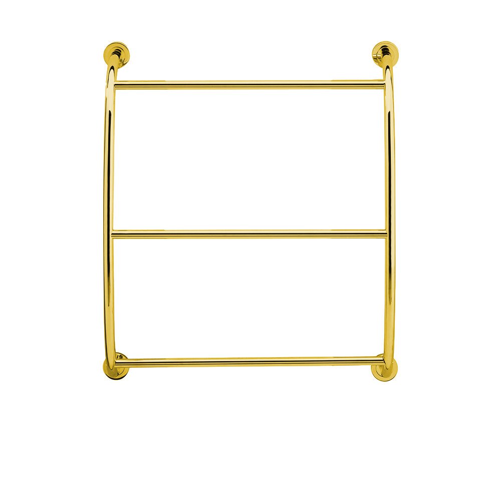 Wall Mounted Towel Rack in Unlacquered Brass