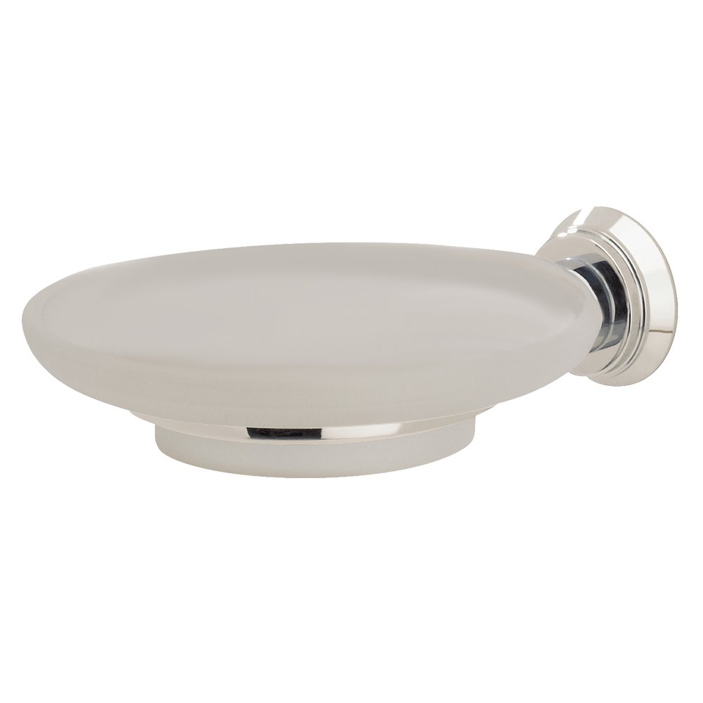 Frosted Soap Dish in Polished Nickel