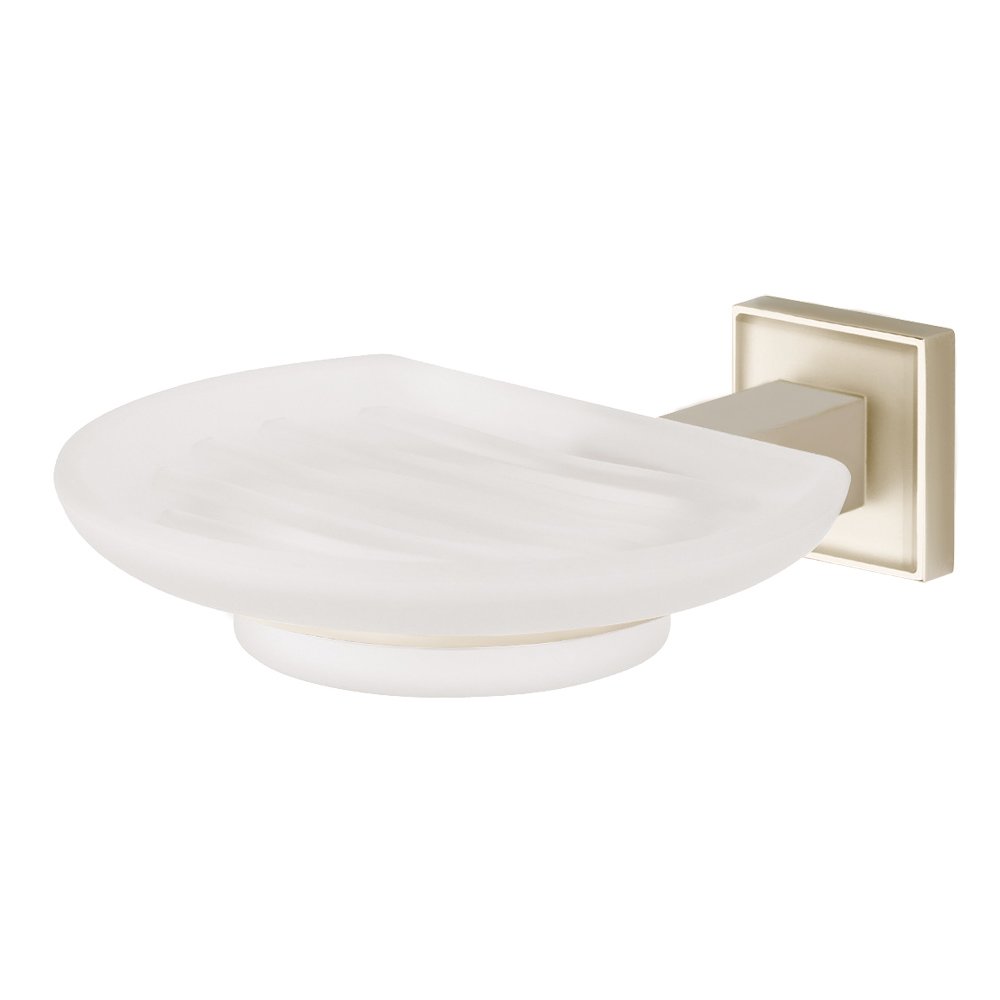 Frosted Soap Dish in Satin Nickel