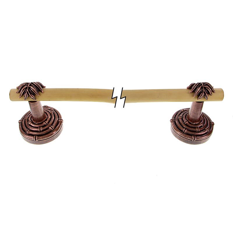 18" Towel Bar with Bamboo in Antique Copper