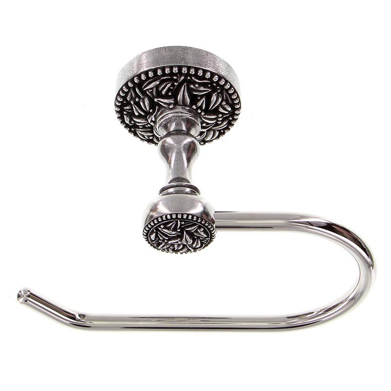 French One Arm Toilet Tissue Holder in Vintage Pewter