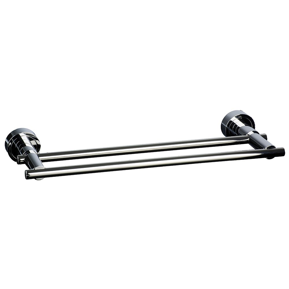 Towel bar double W 22 1/2" x H 2 1/2" in Polished Chrome 