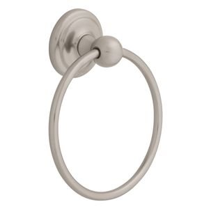 Liberty Hardware - Franklin Brass Jamestown Towel Ring in with Easy Clip Mounting Satin Nickel
