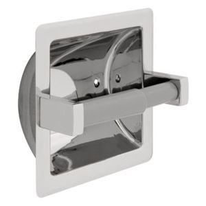 Liberty Hardware - Century - Toilet Paper Holder with Beveled Edges in Bright Stainless Steel