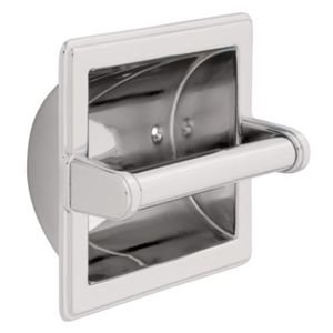 Liberty Hardware - Jamestown - Recessed Paper Holder with Beveled Edges in Polished Chrome
