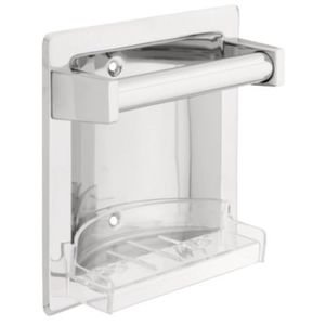 Liberty Hardware - Futura - Recessed Soap Dish with Bar in Polished Chrome