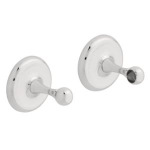 Liberty Hardware - College Circle - One Pair Towel Bar Posts Only (2 Per Pkg) in Polished Chrome