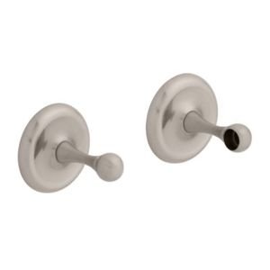 Liberty Hardware - College Circle - One Pair Towel Bar Posts Only (2 Per Pkg) in Satin Nickel