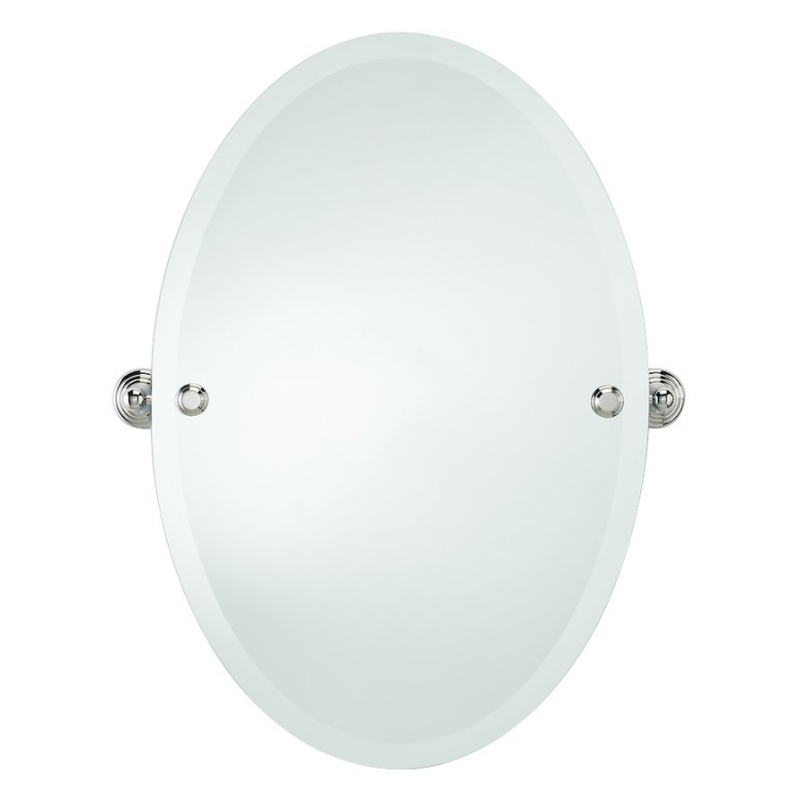 Oval Mirror with Holes for Brackets