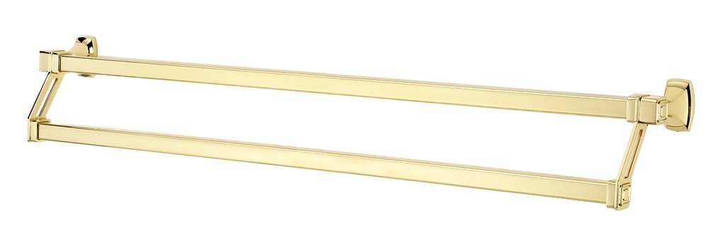 31" Double Towel Bar in Polished Brass