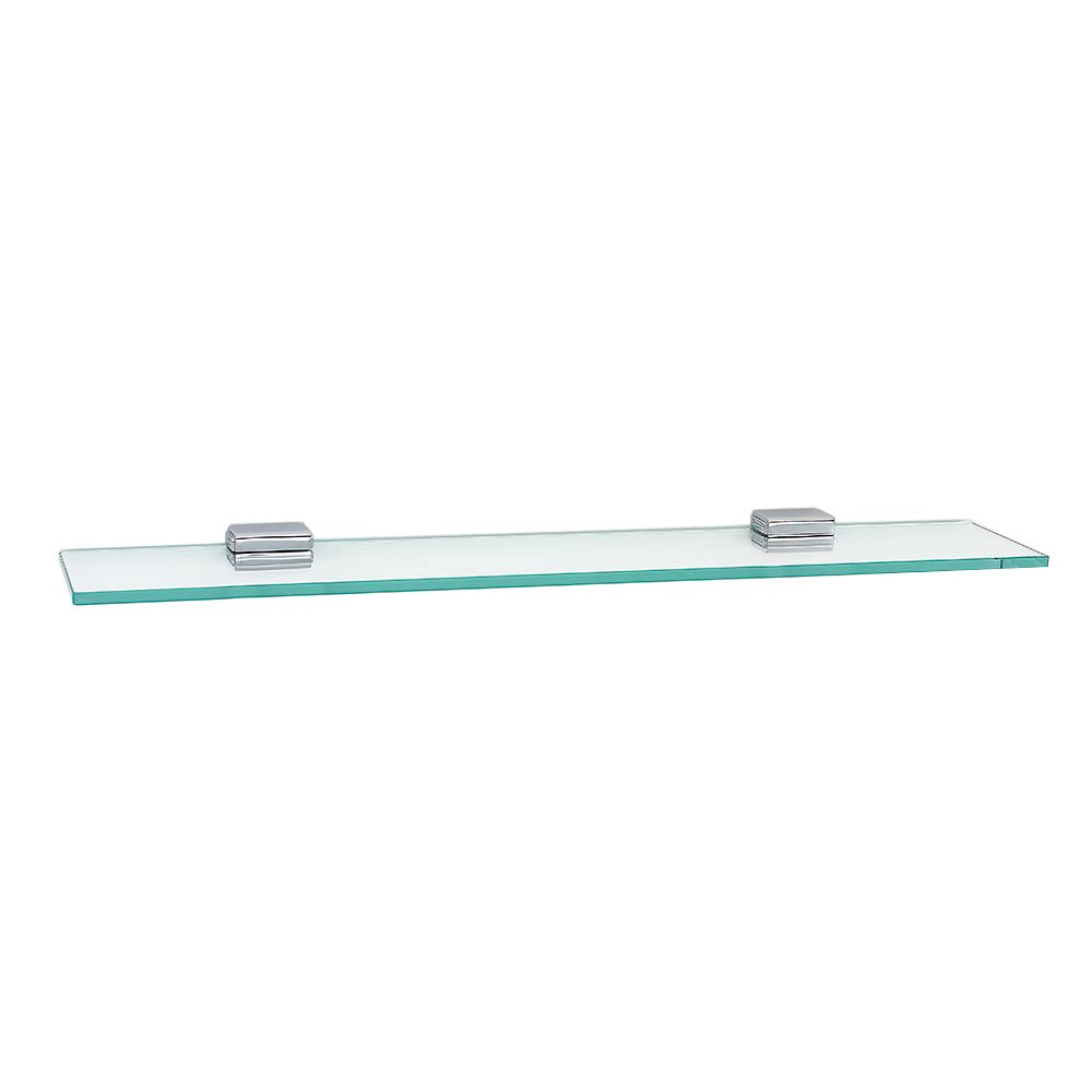 24" Glass Shelf With Brackets in Polished Chrome