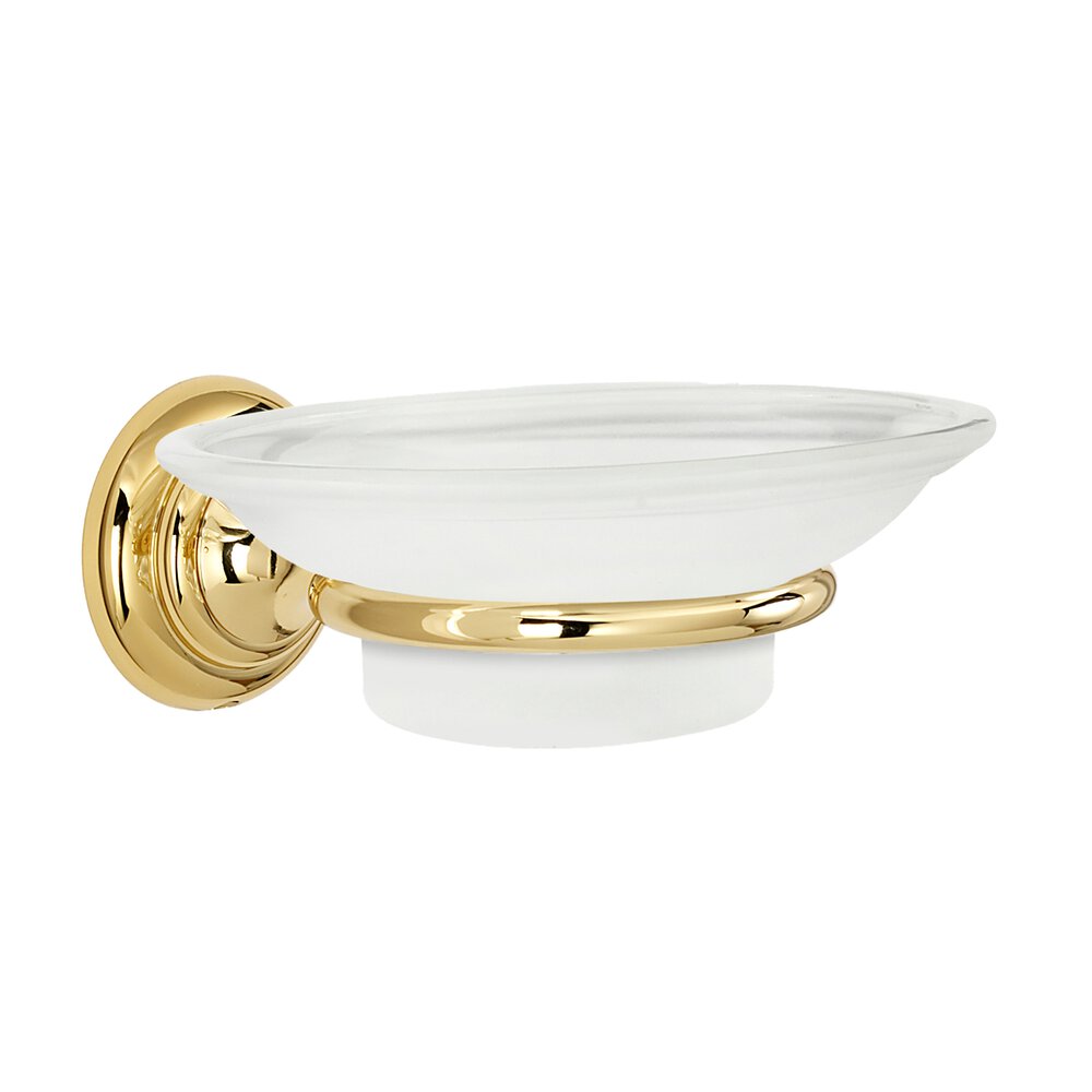 Soap Holder With Dish in Unlacquered Brass