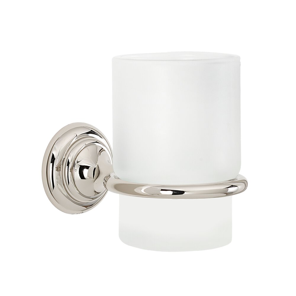Tumbler Holder With Tumbler in Polished Nickel