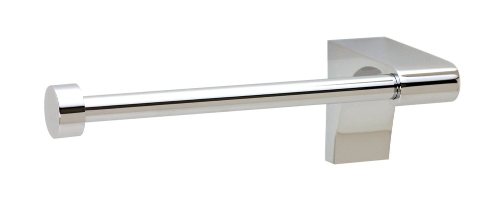 Right Handed Single Post Tissue/Towel Holder in Polished Chrome